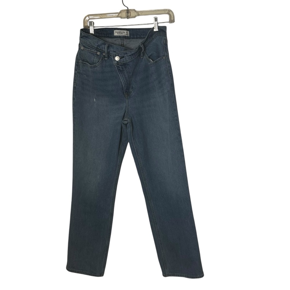 Abercrombie & Fitch the 90s straight ultra high rise blue jeans Womens sz 29/8S